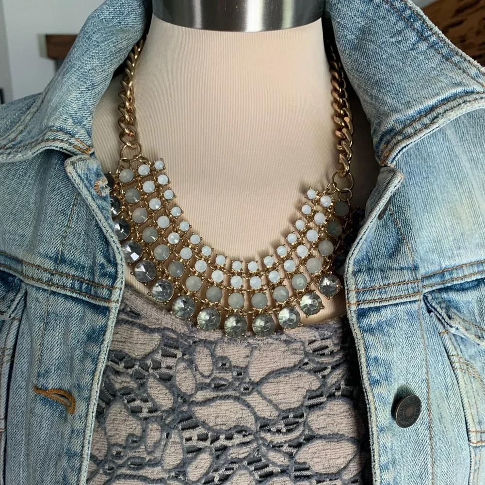 Boho Glam Rhinestone Statement Necklace - Picture 8 of 8